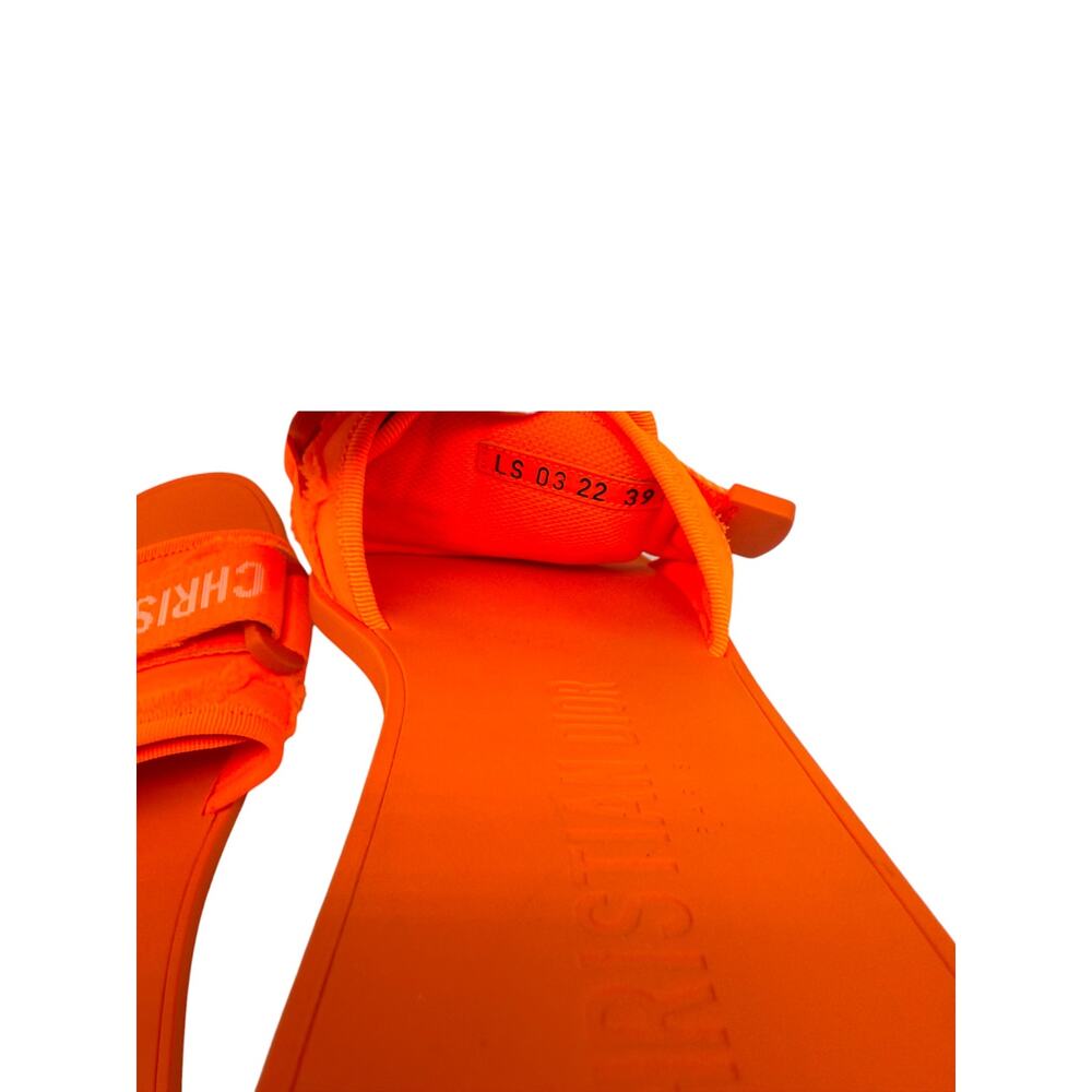 Christian Dior Fabric Diorevolution Slides Orange Fluo Technical Stretch Size 39 - Picture 6 of 6